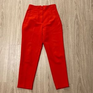 Zara red high waisted pant